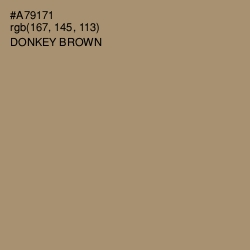 #A79171 - Donkey Brown Color Image